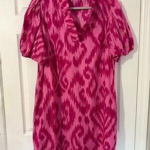 Pink Patterned Women's Dress